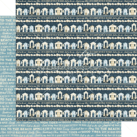 Graphic 45 The Beach is Calling Sleep-Eat-Beach-Repeat Patterned Paper