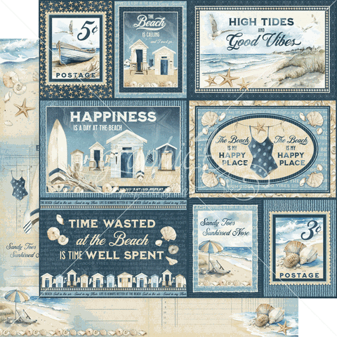 Graphic 45 The Beach is Calling High Tide Good Vibes Patterned Paper