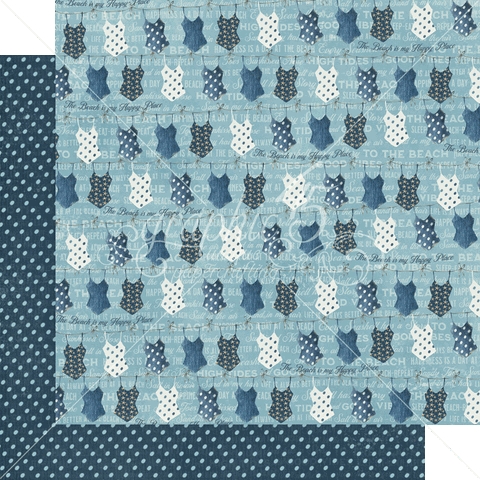 Graphic 45 The Beach is Calling Take a Dip in the Sea Patterned Paper