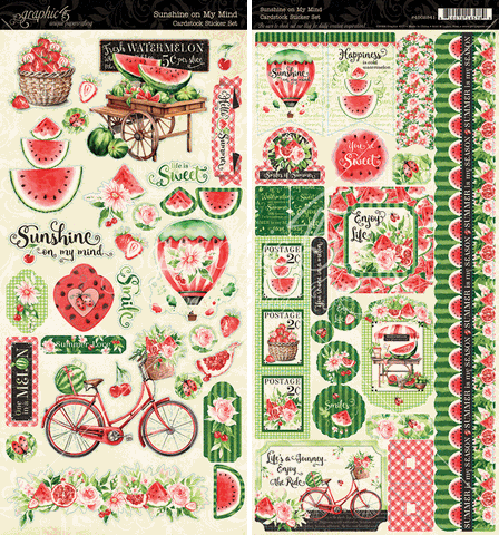 Graphic 45 Sunshine on My Mind Cardstock Sticker Set