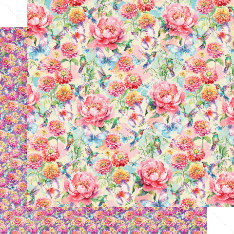 Graphic 45 Flight of Fancy Color my World Patterned Paper