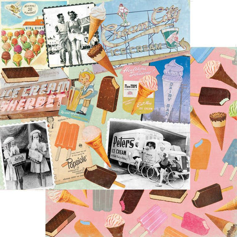 Fancy Pants Beachside Boardwalk Ice Cream Calling Patterned Paper