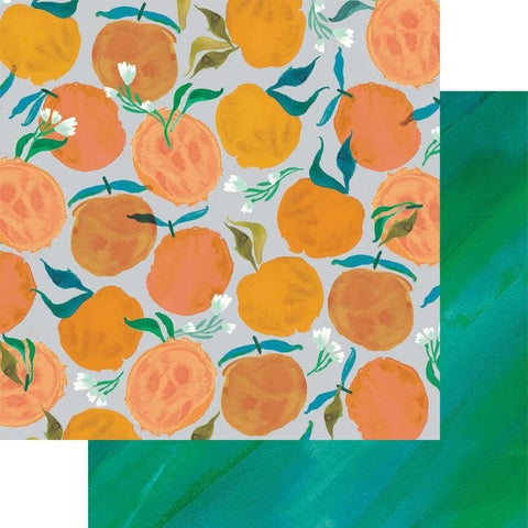 Fancy Pants Bloom Orange You Pretty Patterned Paper