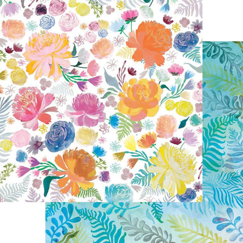 Fancy Pants Bloom Painterly Posies Patterned Paper
