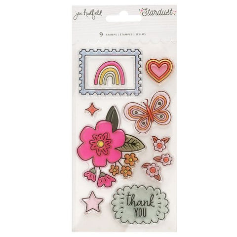 American Crafts Jen Hadfield Stardust Clear Acrylic Stamp Set