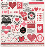 Reminisce Be My Valentine 12x12 Custom Sticker Sheet