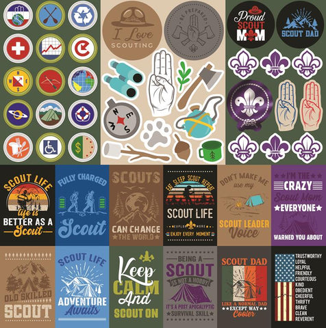 Reminisce Be Prepared 12x12 Sticker Sheet