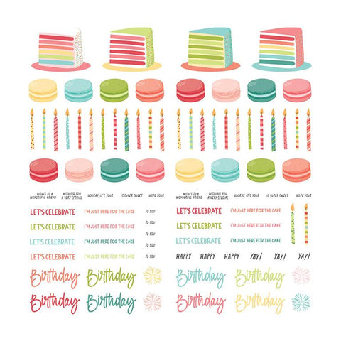 PhotoPlay Paper Birthday Sparkle Pre-Colored Dies Paper Patterned Paper