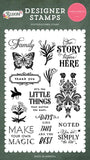 Carta Bella Bloom Our Story Begins Here Designer Stamp Set