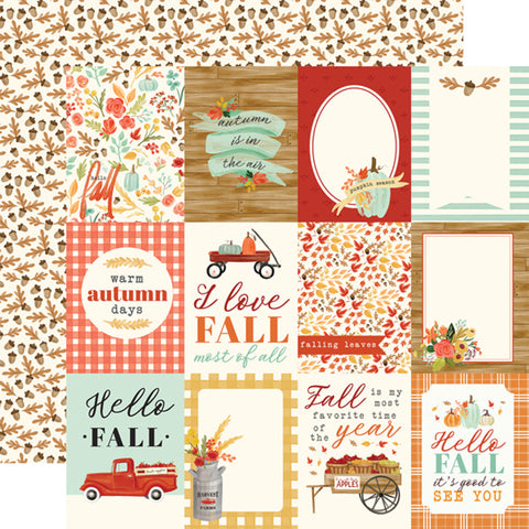 Carta Bella Fall Market 3x4 Journaling Cards 12x12 Patterned Paper