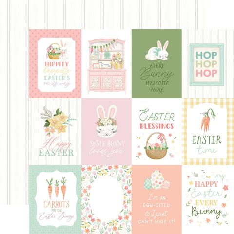 Carta Bella Here Comes Easter 3x4 Journaling Cards 12x12 Patterned Paper