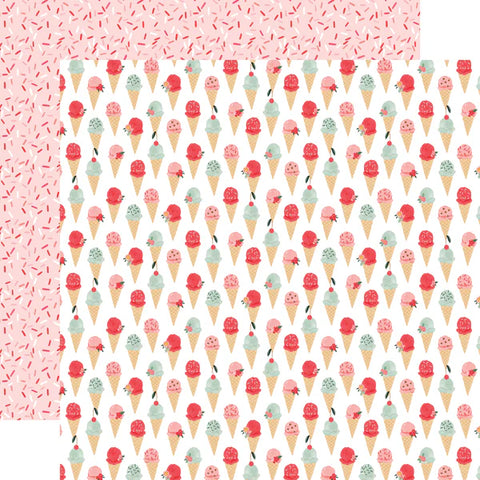 Carta Bella My Valentine Ice Cream Cones Patterned Paper