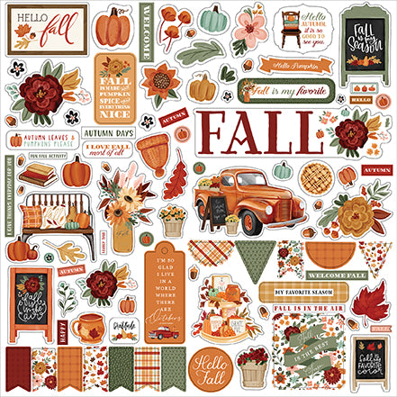 Carta Bella Welcome Fall Element Sticker Sheet