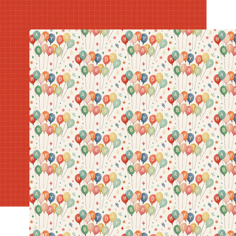 Carta Bella They Say It's Your Birthday Birthday Balloons 12x12 Patterned Paper