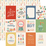 Carta Bella They Say It's Your Birthday 3X4 Journaling Cards 12x12 Patterned Paper