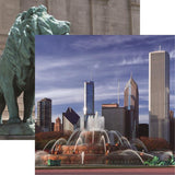 Reminisce Chicago Buckingham Fountain Patterned Paper