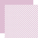 Echo Park Spring Checkerboard Lavender Patterned Paper