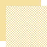 Echo Park Spring Checkerboard Yellow Patterned Paper