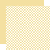 Echo Park Spring Checkerboard Yellow Patterned Paper