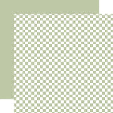 Echo Park Spring Checkerboard Celery Patterned Paper