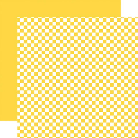 Echo Park Checkerboard Summer Sunshine Patterned Paper