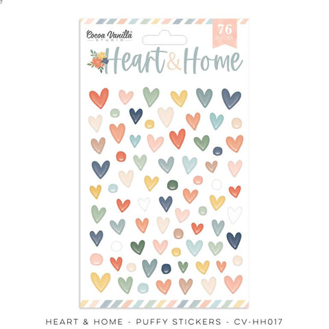 Cocoa Vanilla Studio Heart & Home Puffy Sticker Embellishments