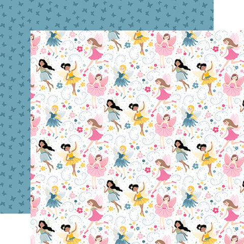 Echo Park Fairy Garden Fantastical Fairies Patterned Paper