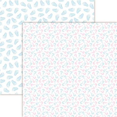 Reminisce Gender Reveal Party He or She? Patterned Paper