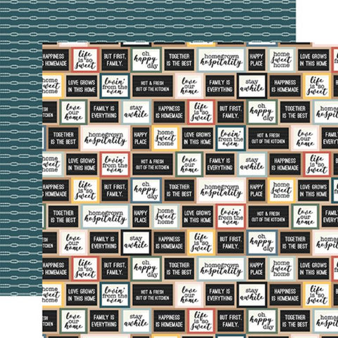 Echo Park Good To Be Home Life Is So Sweet Signs Patterned Paper