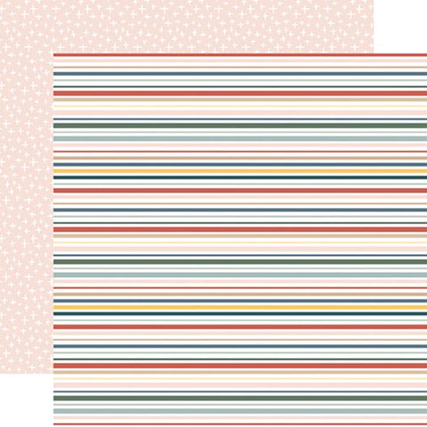 Echo Park Good To Be Home Home Sweet Home Stripes Patterned Paper
