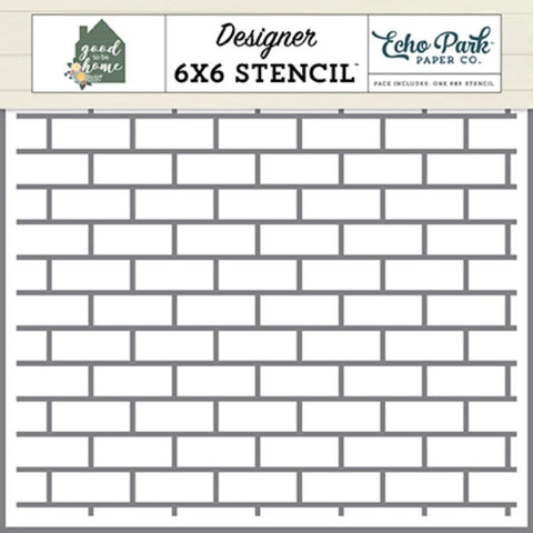 Echo Park Good To Be Home Subway Tiles Small Designer 6x6 Stencil