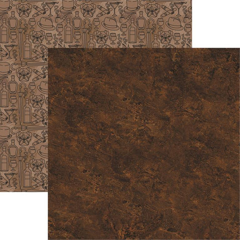 Reminisce The Guys Leather Patterned Paper