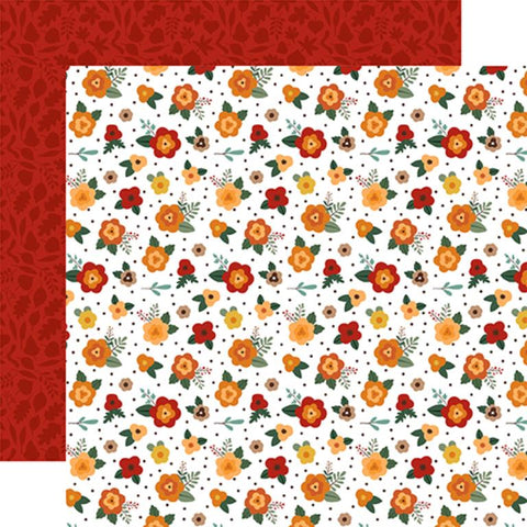 Echo Park Happy Fall Fresh Fall Flowers Patterned Paper
