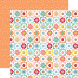 Echo Park Have A Nice Day Smiley Flowers Patterned Paper