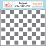 Echo Park Have A Nice Day Checkerboard Designer 6x6 Stencil