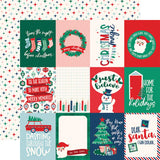 Echo Park Happy Holidays 3x4 Journaling Cards Patterned Paper