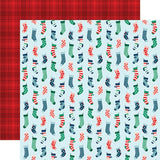 Echo Park Happy Holidays Christmas Stockings Patterned Paper