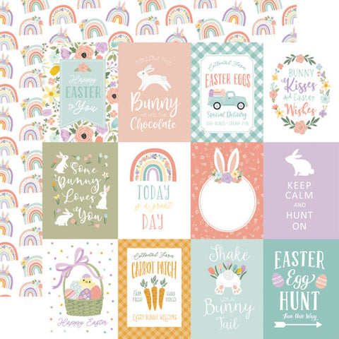 Echo Park It's Easter Time 3X4 Journaling Cards Patterned Paper