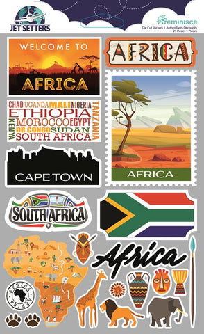 Reminisce Jet Setters Africa Dimensional Stickers