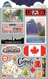 Reminisce Jet Setters Canada Dimensional Stickers