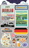 Reminisce Jet Setters Germany Dimensional Stickers
