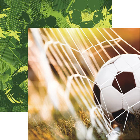 Reminisce Let's Play Soccer Goal! Patterned Paper