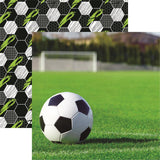 Reminisce Let's Play Soccer Corner Kick Patterned Paper