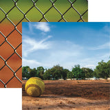 Reminisce Let's Play Softball Play Ball Patterned Paper