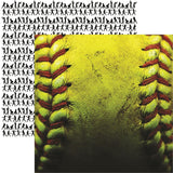 Reminisce Let's Play Softball Softball Patterned Paper