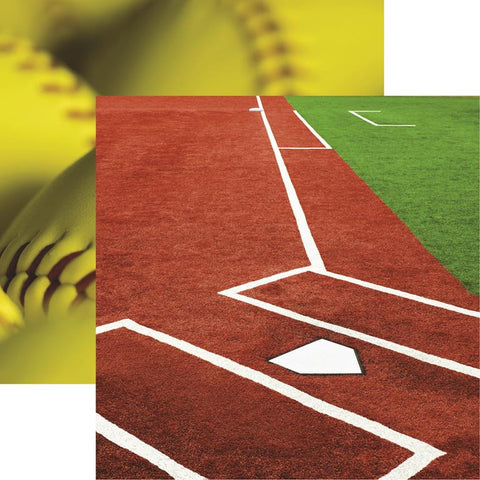 Reminisce Let's Play Softball Batter Up Patterned Paper