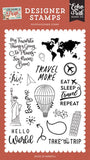 Echo Park Let's Take The Trip Hello World Designer Stamp Set