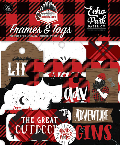 Echo Park Let's Lumberjack Frames & Tags Embellishments