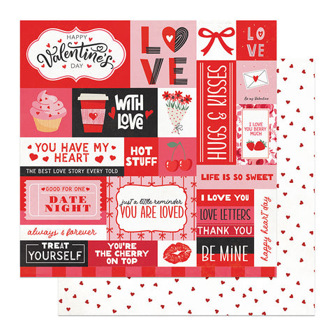 PhotoPlay Paper Love Notes Hugs & Kisses Patterned Paper
