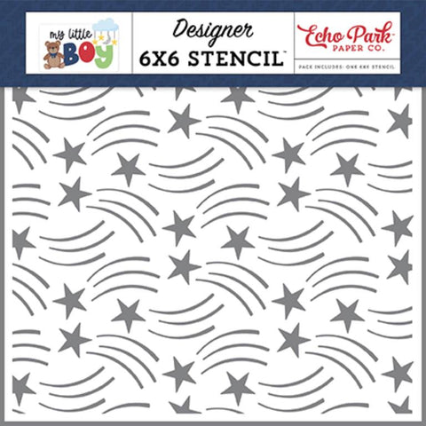 Echo Park My Little Boy Sky Full Of Stars Designer 6x6 Stencil